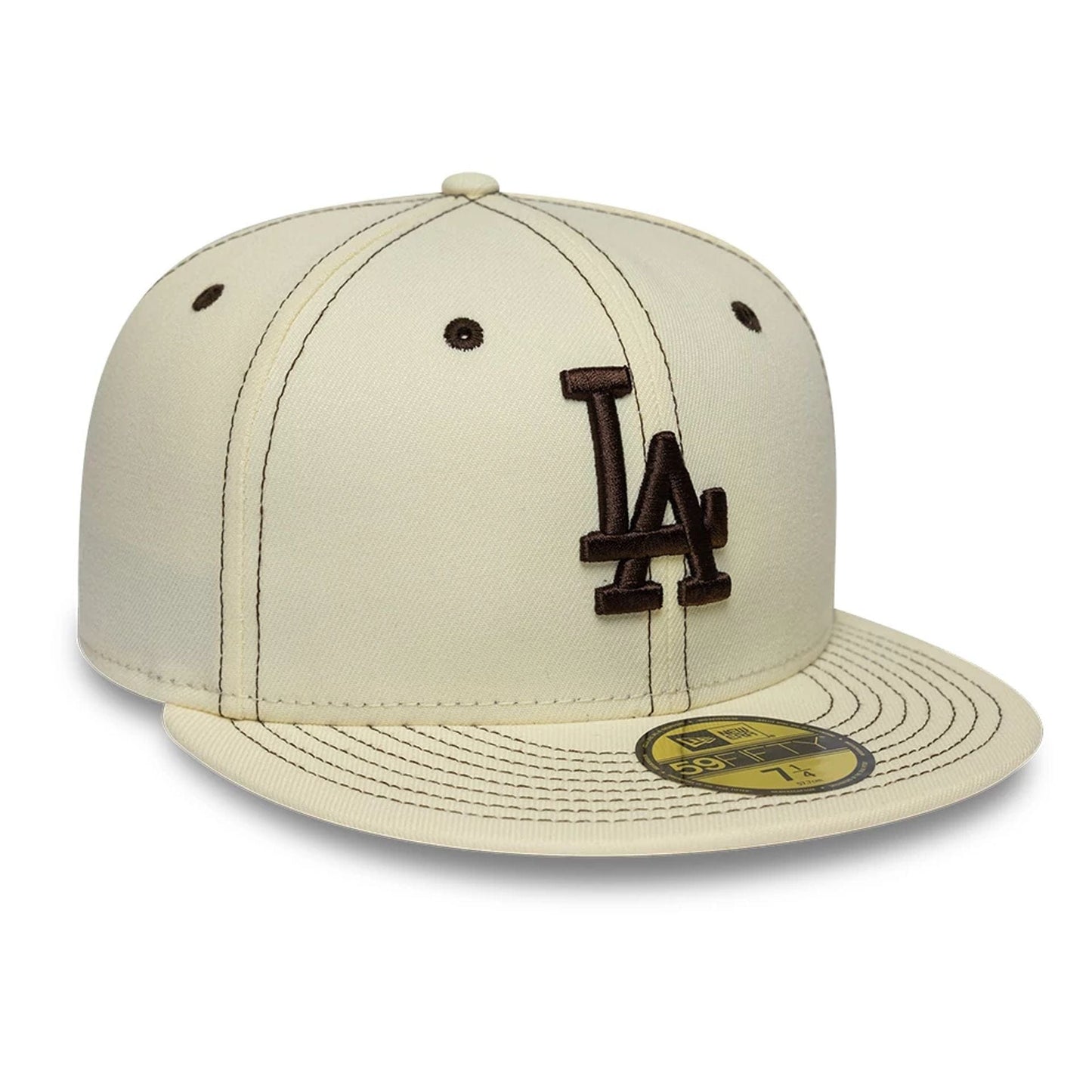 Pictured is this MLB Contrast LA Dodgers 59FIFTY Fitted cap in white. 3