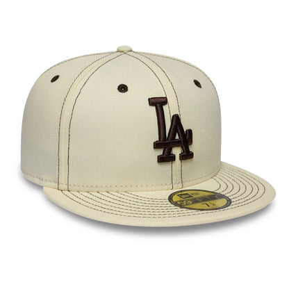 Pictured is this MLB Contrast LA Dodgers 59FIFTY Fitted cap in white. 3
