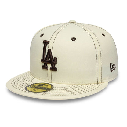 Pictured is this MLB Contrast LA Dodgers 59FIFTY Fitted cap in white. 1