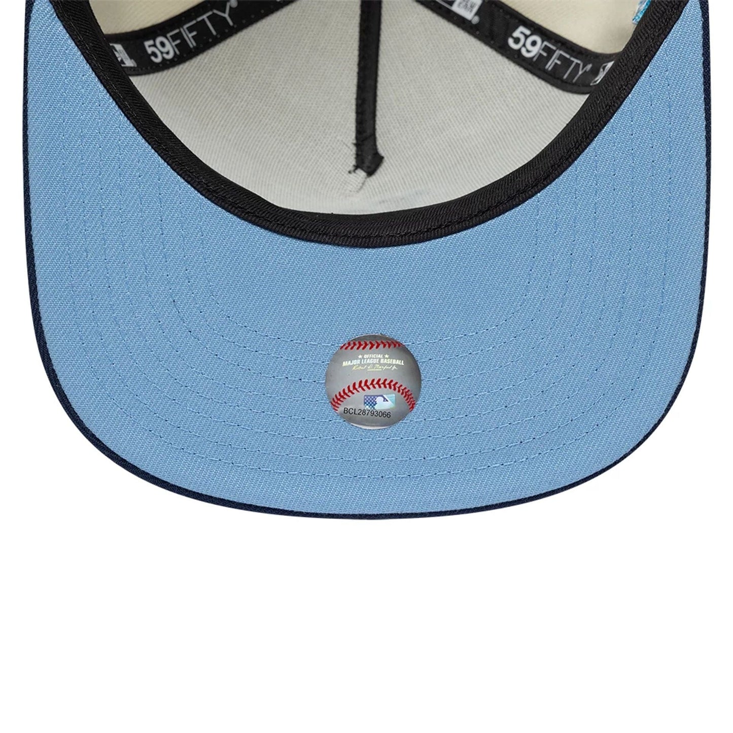 Pictured is this LA Dodgers MLB White 59FIFTY A-Frame Fitted cap. 2