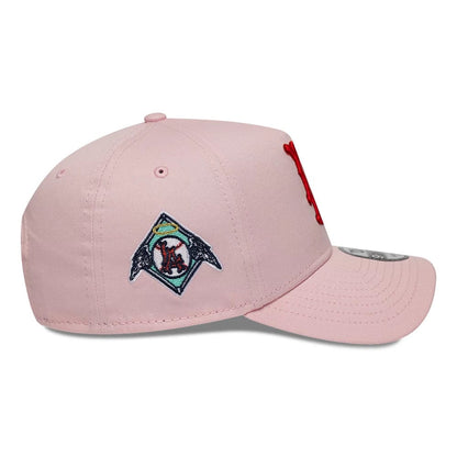 Pictured is this MLB Heart LA Angels 9FORTY A-Frame Adjustable cap in pink. 5