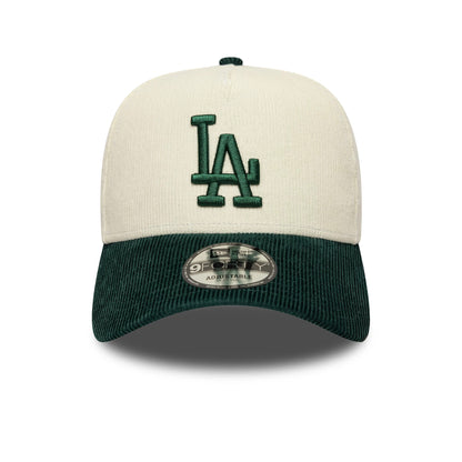 Pictured is this MLB LA Dodgers 9FORTY A-Frame cap in cream and dark green. 3