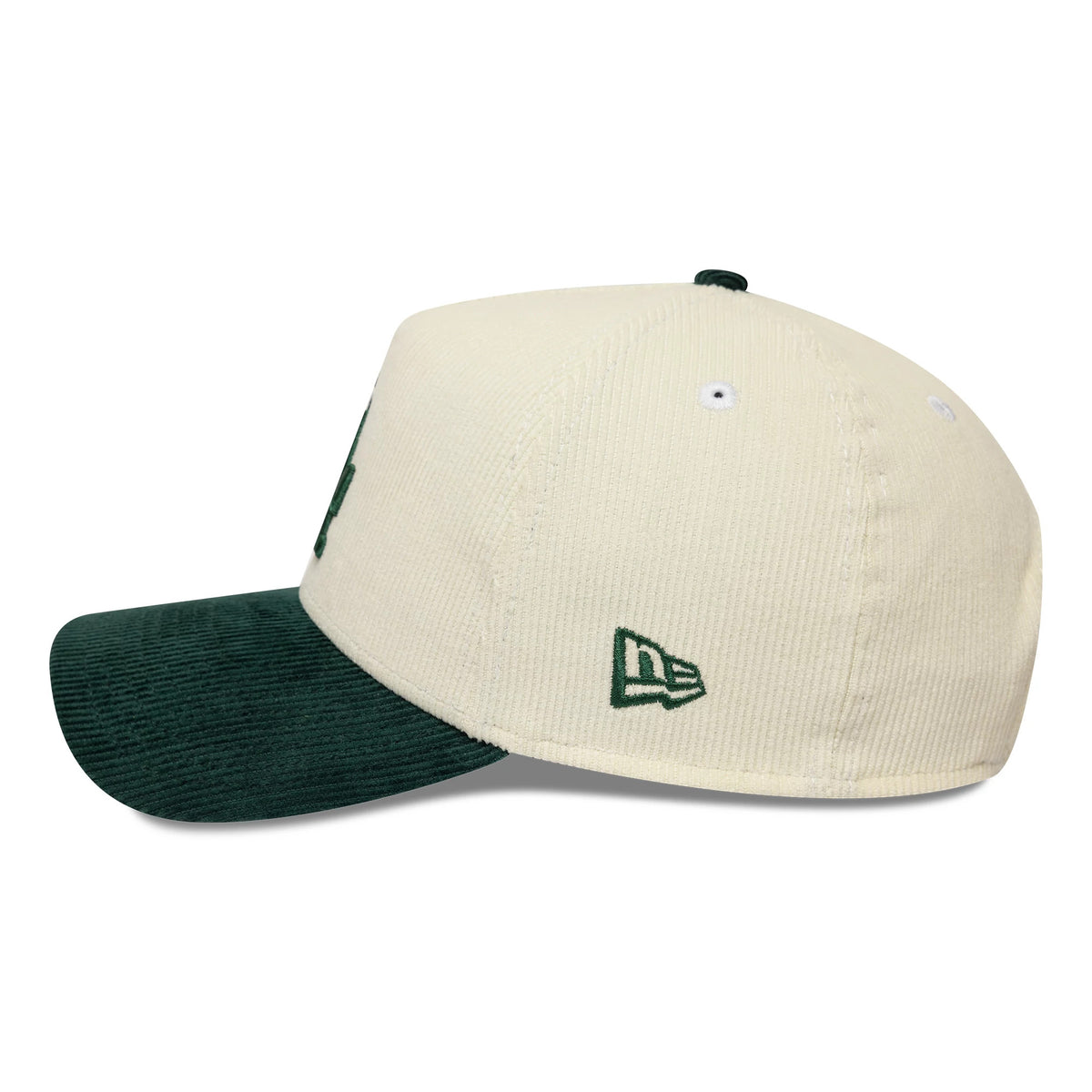 Pictured is this MLB LA Dodgers 9FORTY A-Frame cap in cream and dark green. 5