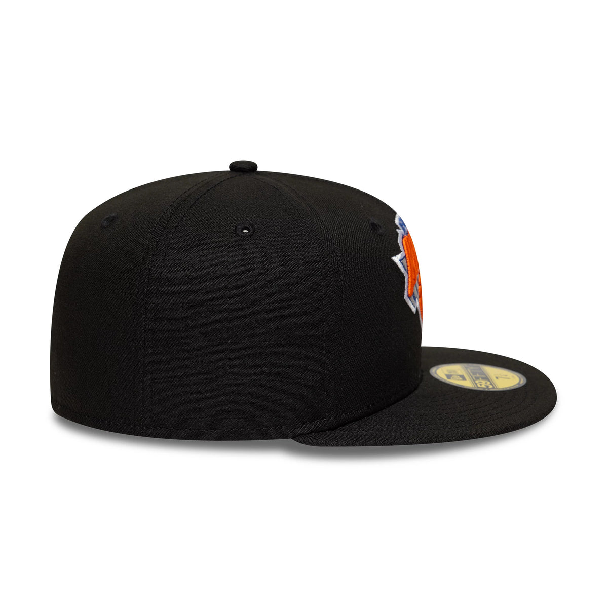 Pictured is this NBA New York Knicks 59FIFTY Fitted cap in black. 7