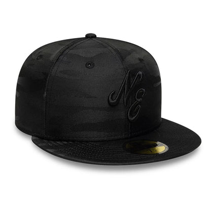 Pictured is this New Era Camo 59FIFTY Fitted cap in black. 3