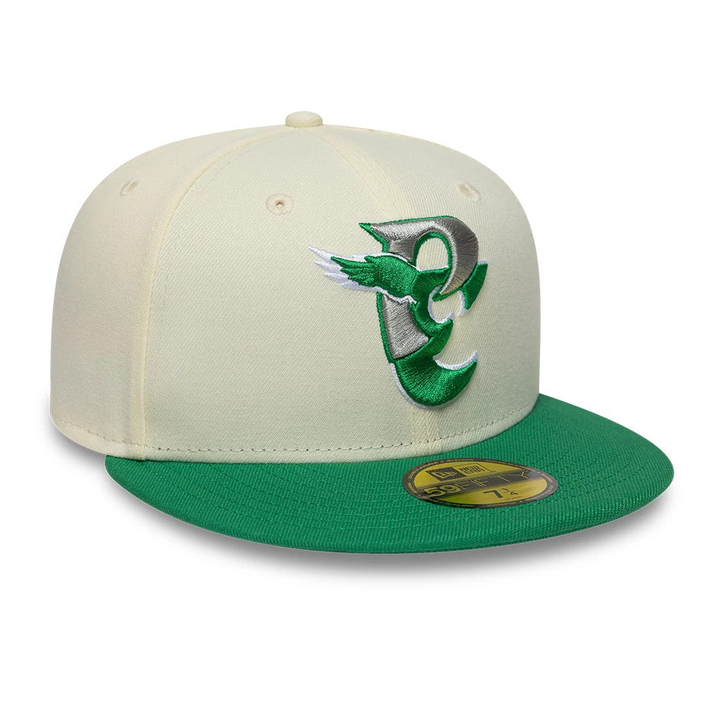 Pictured is this  NFL City Originals Philadelphia Eagles 59FIFTY Fitted cap in cream. 3