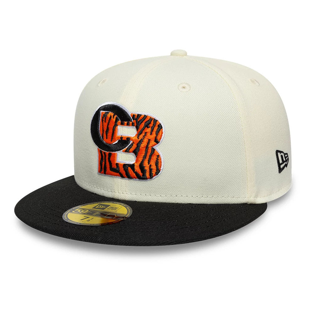 Pictured is this  NFL City Originals Cincinnati Bengals 59FIFTY Fitted cap in cream. 1
