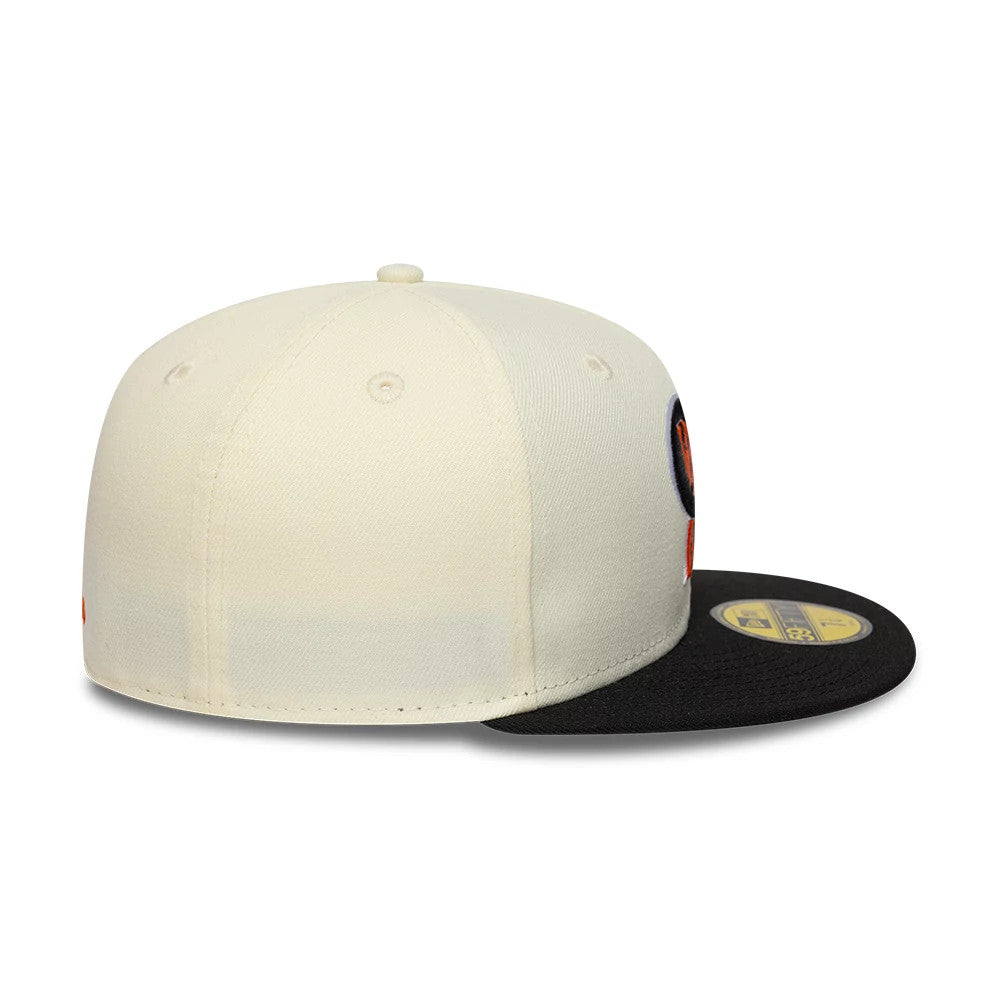 Pictured is this  NFL City Originals Cincinnati Bengals 59FIFTY Fitted cap in cream. 7