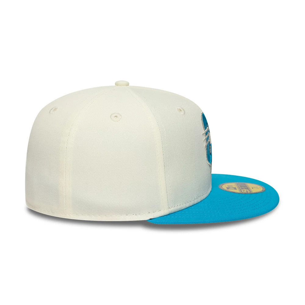 Pictured is this  NFL City Originals Carolina Panthers 59FIFTY Fitted cap in cream. 6