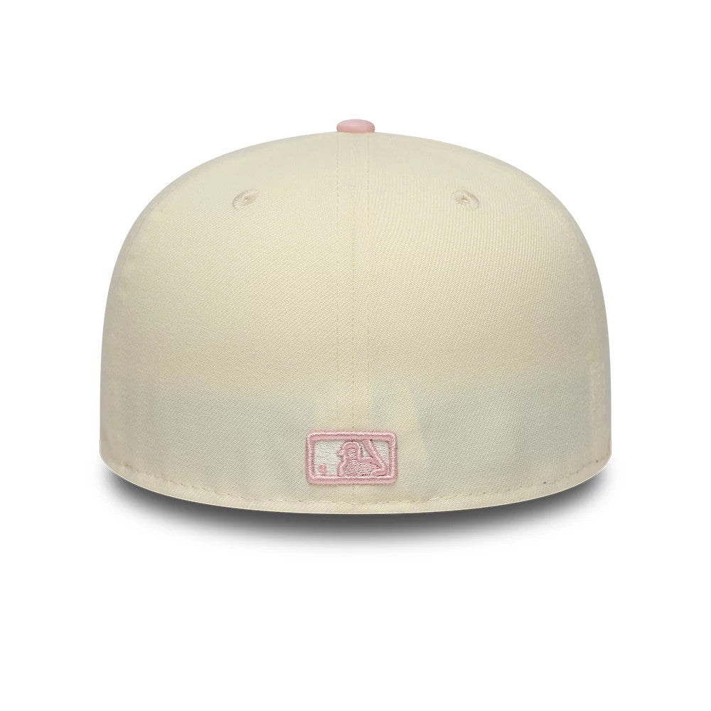 Pictured is this  MLB Floral LA Dodgers 59FIFTY Fitted cap in cream. 7