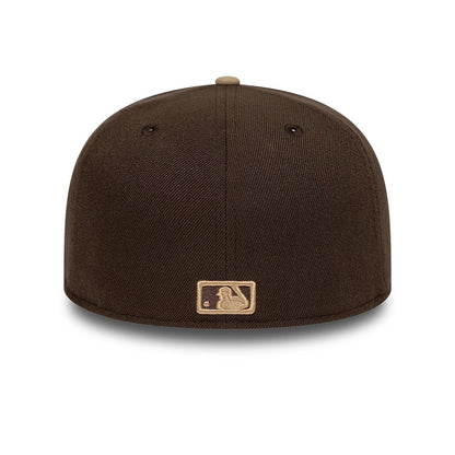Pictured is this  MLB Floral Chicago White Sox 59FIFTY Fitted cap in dark brown. 7