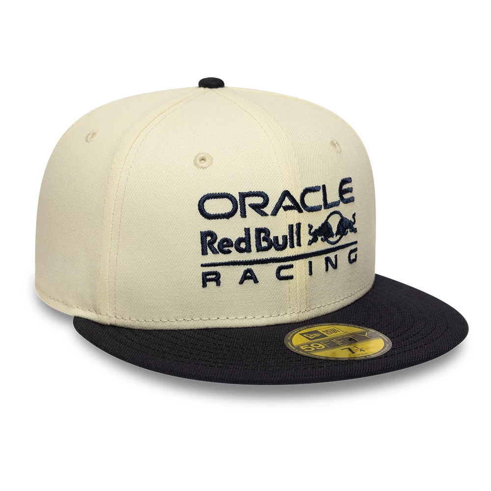 Pictured is this Red Bull Racing 59FIFTY Fitted cap in Cream & Black. 3