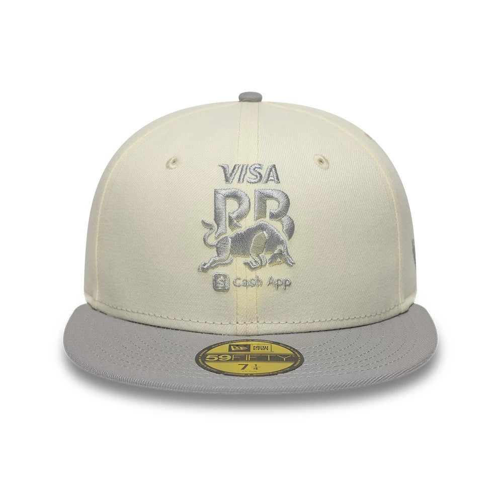 Pictured is this Visa Cash App Racing Bulls 59FIFTY Fitted cap in cream. 2
