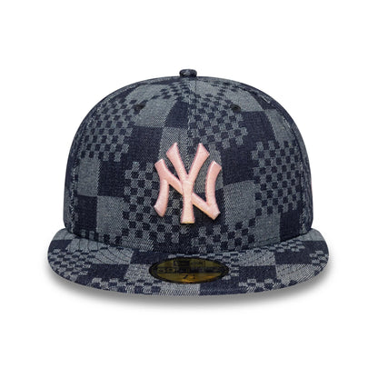 Pictured is this MLB Denim New York Yankees 59FIFTY Fitted cap in blue. 3