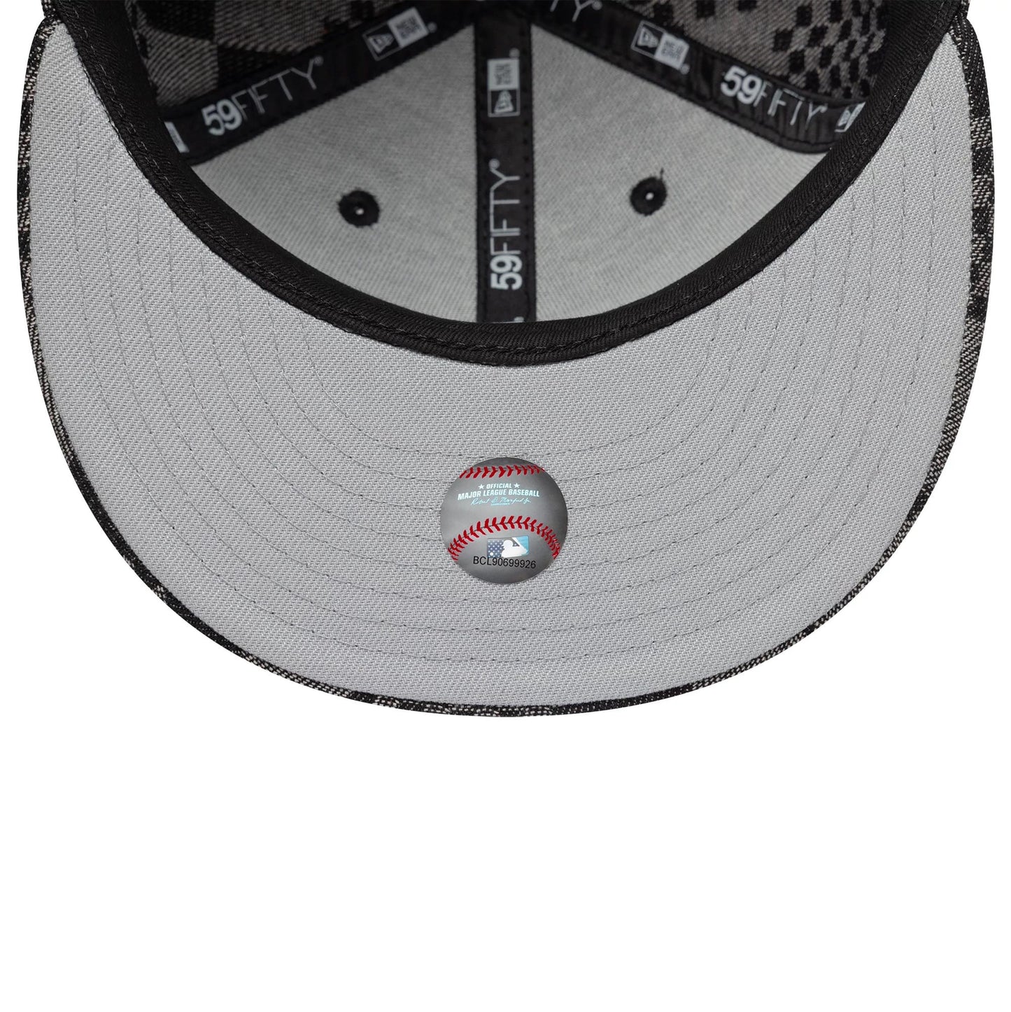 Pictured is this MLB Denim LA Dodgers 59FIFTY Fitted cap in black. 2