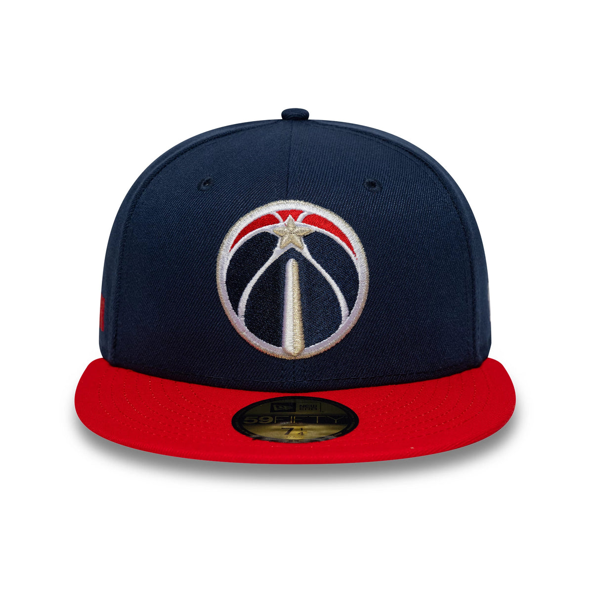 Pictured is this NBA Global Games 2026 London Washington Wizards 59FIFTY Fitted cap in dark blue and red. 2