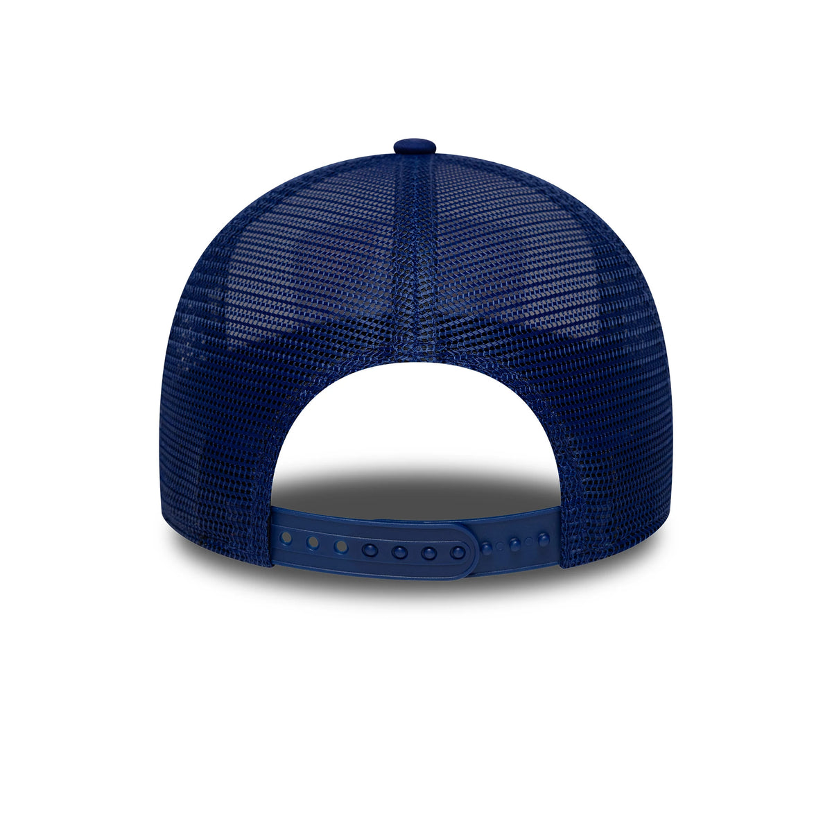 Pictured is this New Era Paris 9FORTY M-Crown A-Frame Trucker cap in white & blue. 6