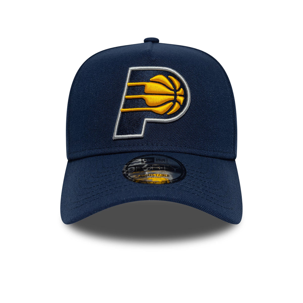 Pictured is this NBA Global Games 2026 London Indiana Pacers 9FORTY A-Frame cap in dark blue. 2