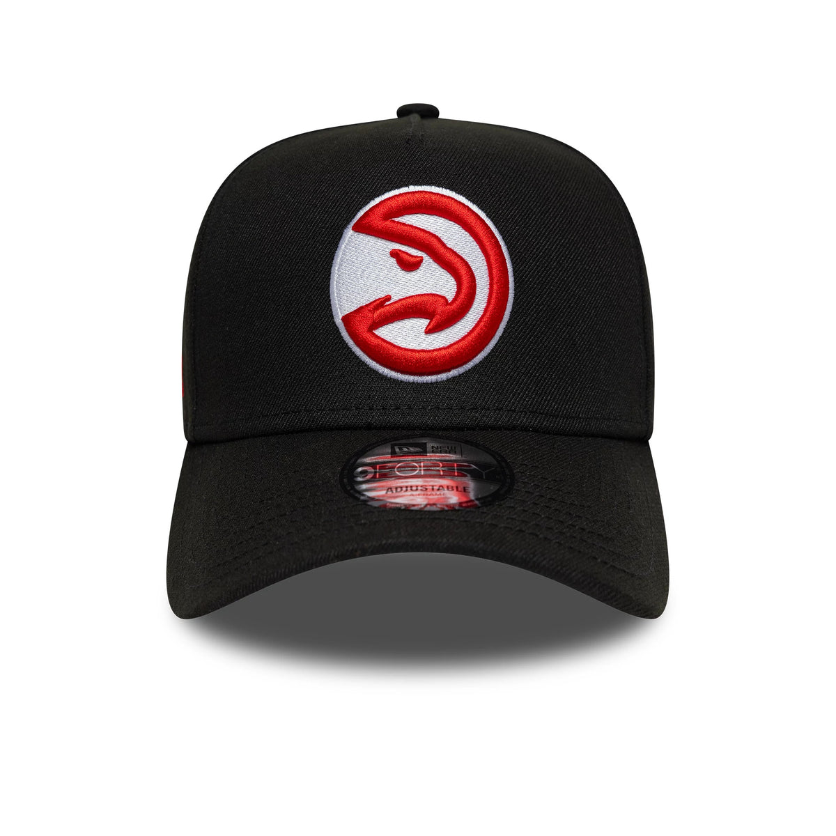Pictured is this NBA Global Games 2026 Madrid Atlanta Hawks 9FORTY A-Frame cap in black. 2