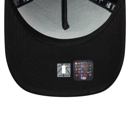 Pictured is this NBA Global Games 2026 Madrid Atlanta Hawks 9FORTY A-Frame cap in black. 7