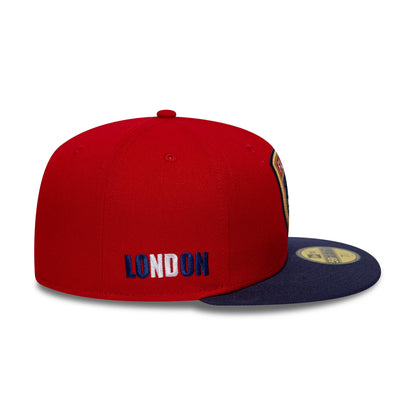 Pictured is this NHL London Game 2026 Florida Panthers 59FIFTY Fitted cap in red and navy. 4