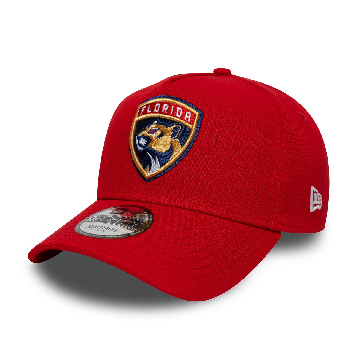 Pictured is this NHL London Game 2026 Florida Panthers 9FORTY A-Frame cap in red. 3