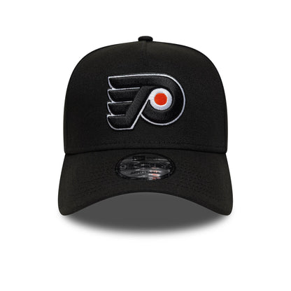 Pictured is this NHL London Game 2026 Philadelphia Flyers 9FORTY A-Frame cap in black. 2