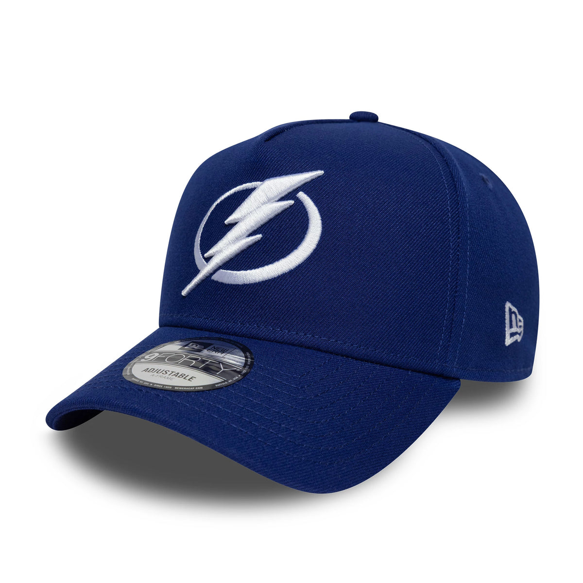 Pictured is this NHL London Game 2026 Tampa Bay Lightning 9FORTY A-Frame cap in dark blue. 3