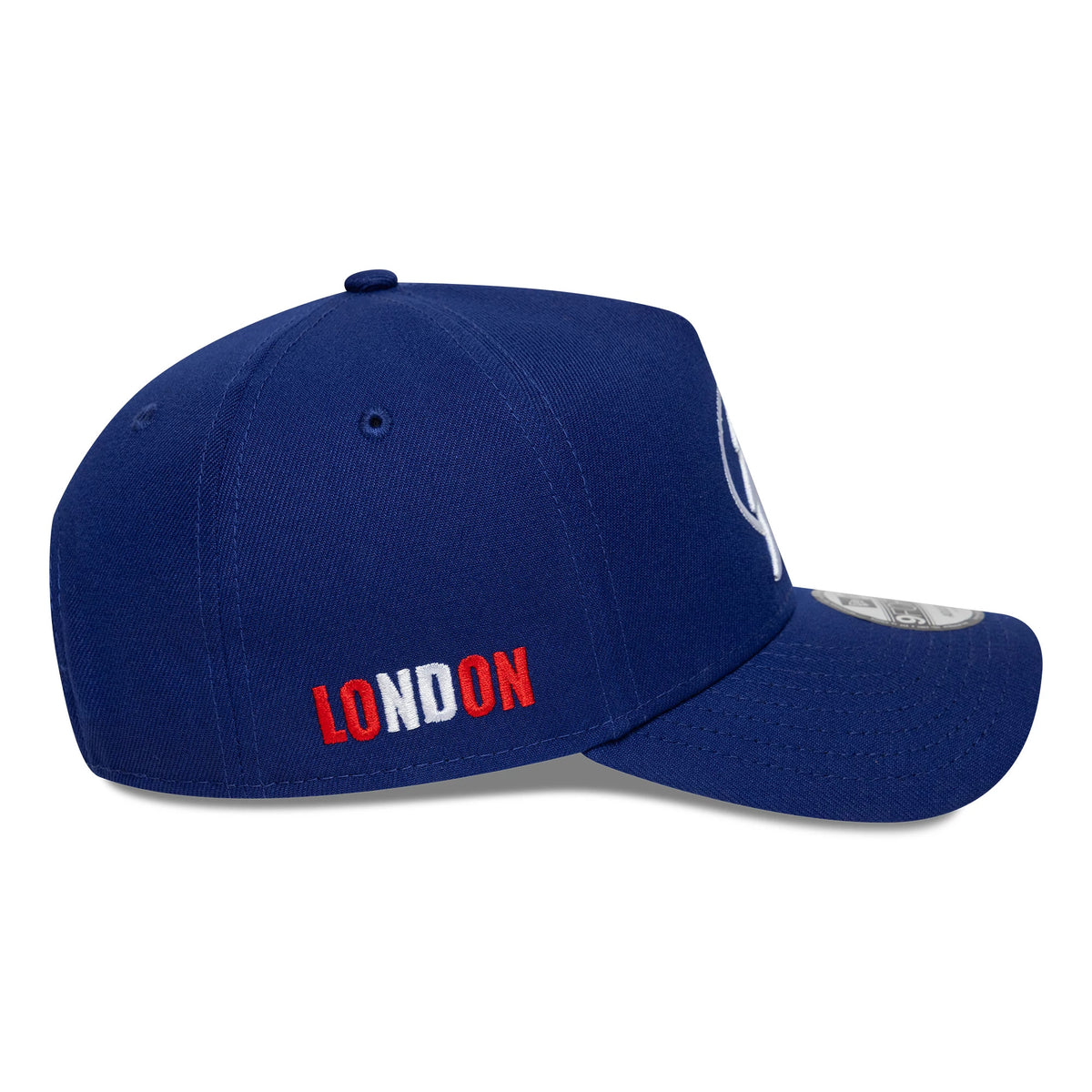 Pictured is this NHL London Game 2026 Tampa Bay Lightning 9FORTY A-Frame cap in dark blue. 4