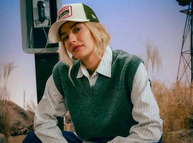 Woman with New Era A-Frame Trucker Cap