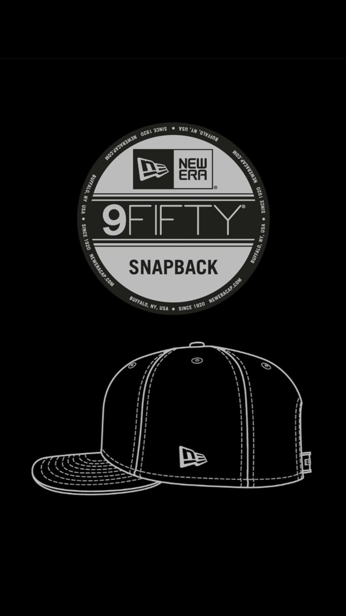 9FIFTY silhouette sketch and visor sticker for mobile