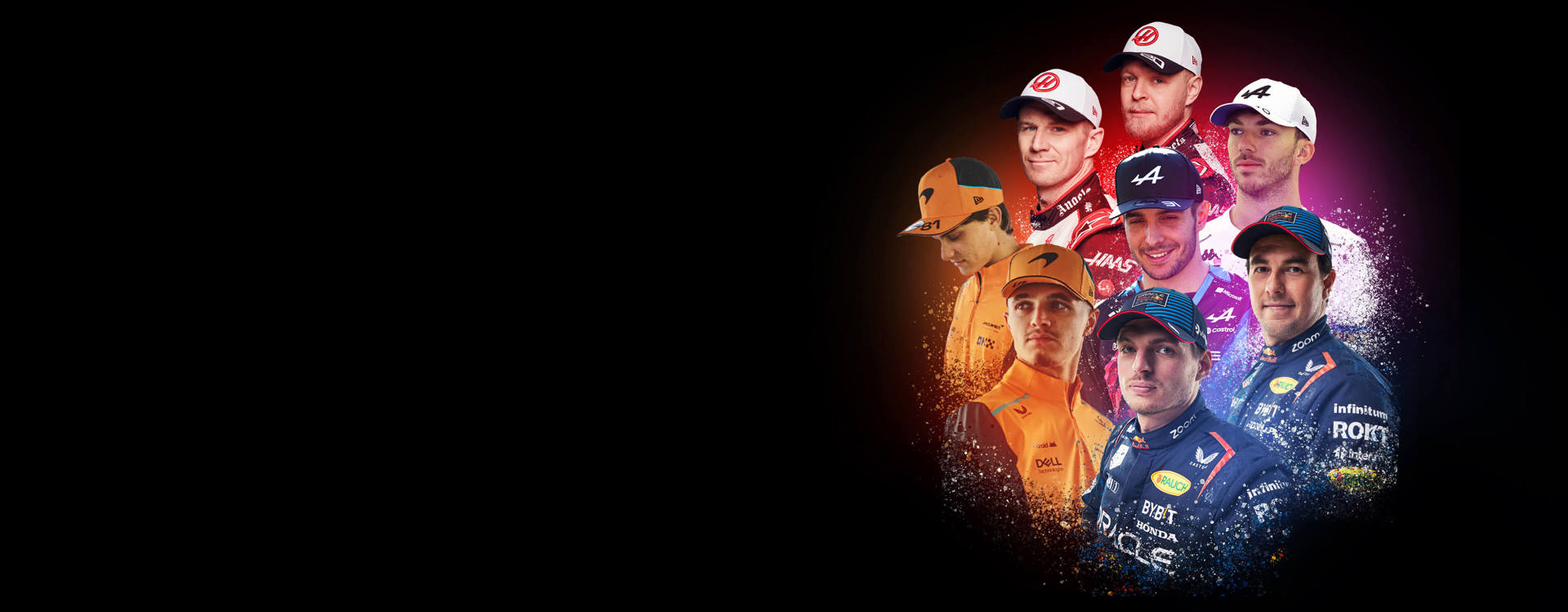 motorsport drivers wearing new era branded caps