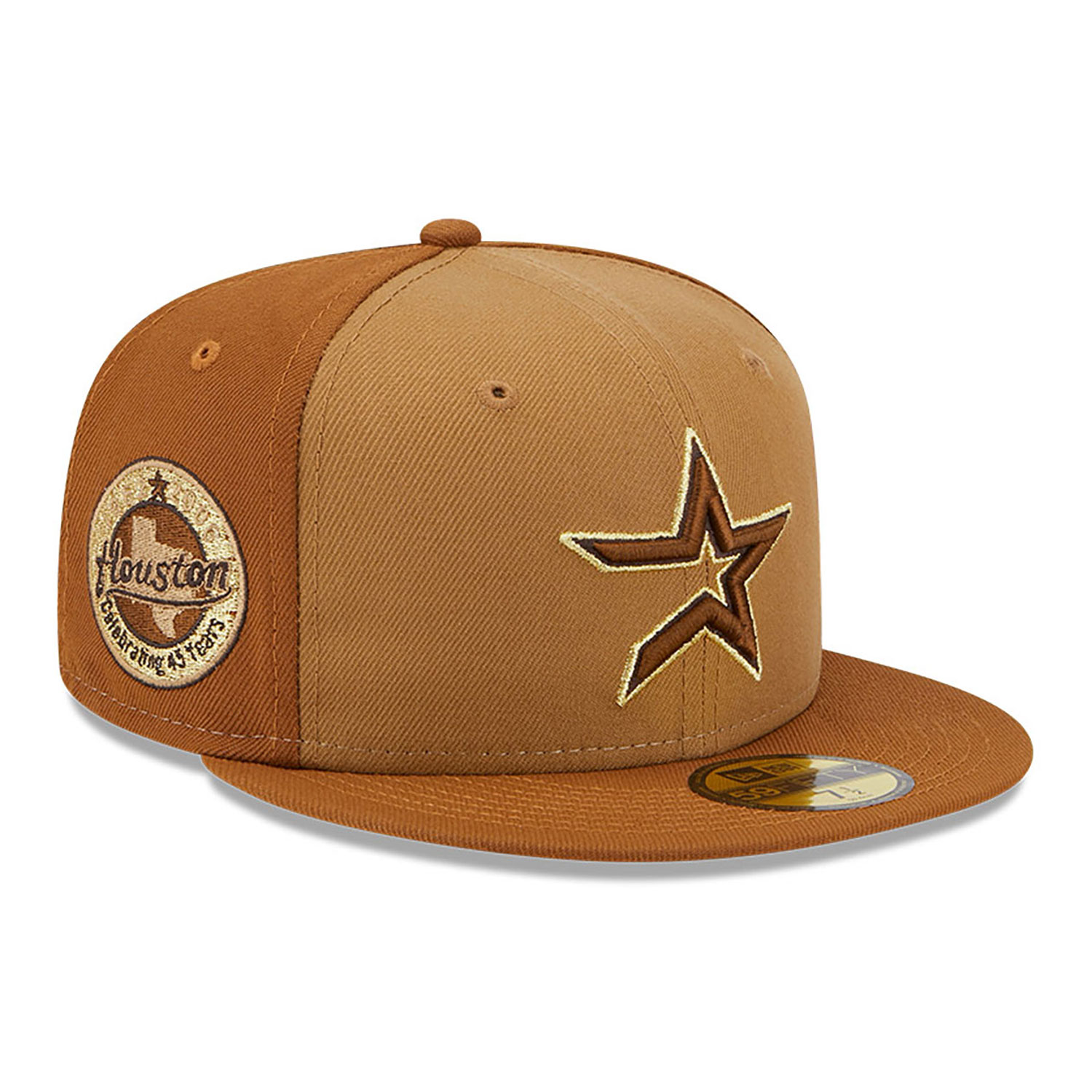 Braune Houston Astros Tri Tone Brown 59FIFTY Fitted Cap