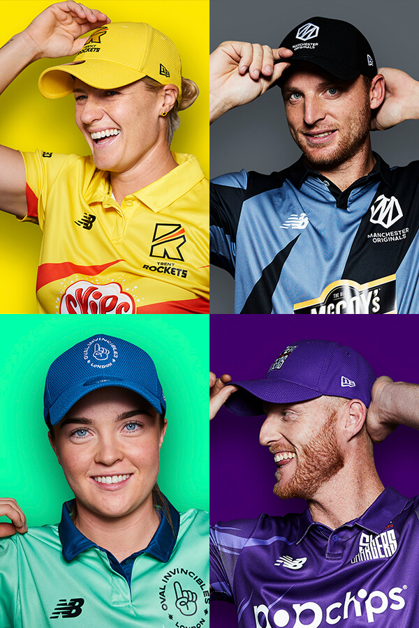 The Hundred Cricket Tournament headwear range