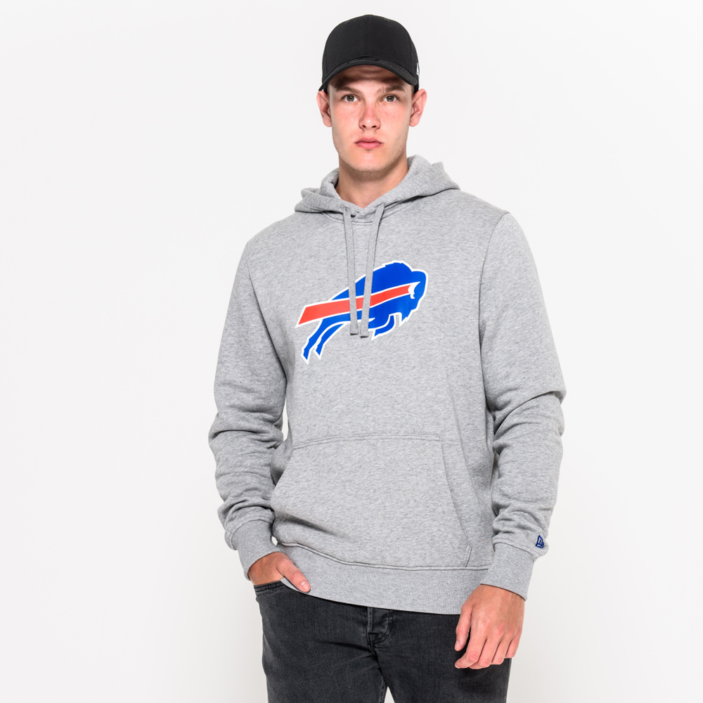 Buffalo Bills Pullover Team Logo Grey Hoodie