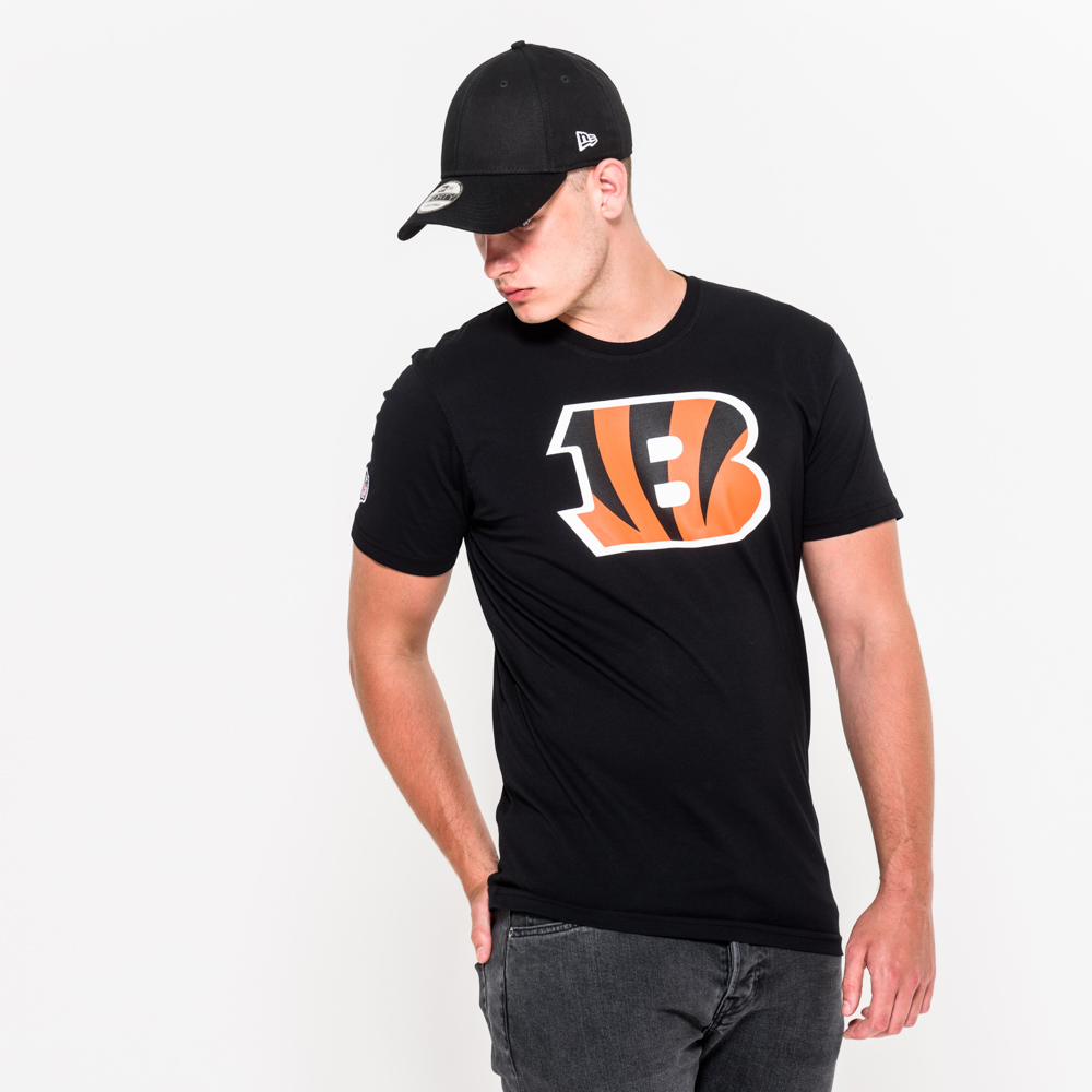 Schwarzes Cincinnati Bengals Team Logo T-Shirt