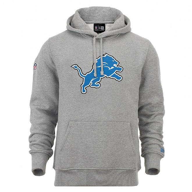 Detroit Lions Team Logo Grey Hoodie