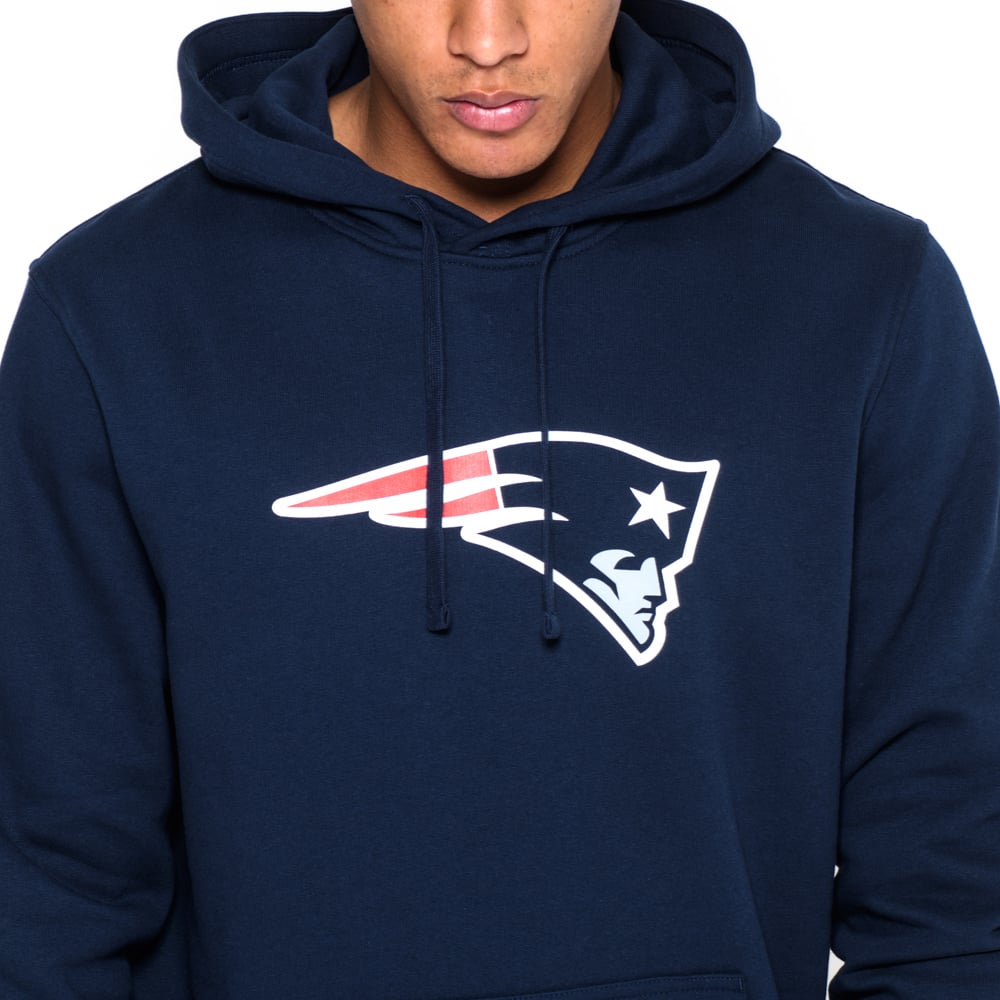 Felpa con cappuccio New England Patriots Team Logo blu