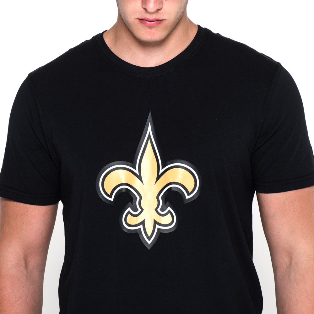 New Orleans Saints Team Logo Black T-Shirt
