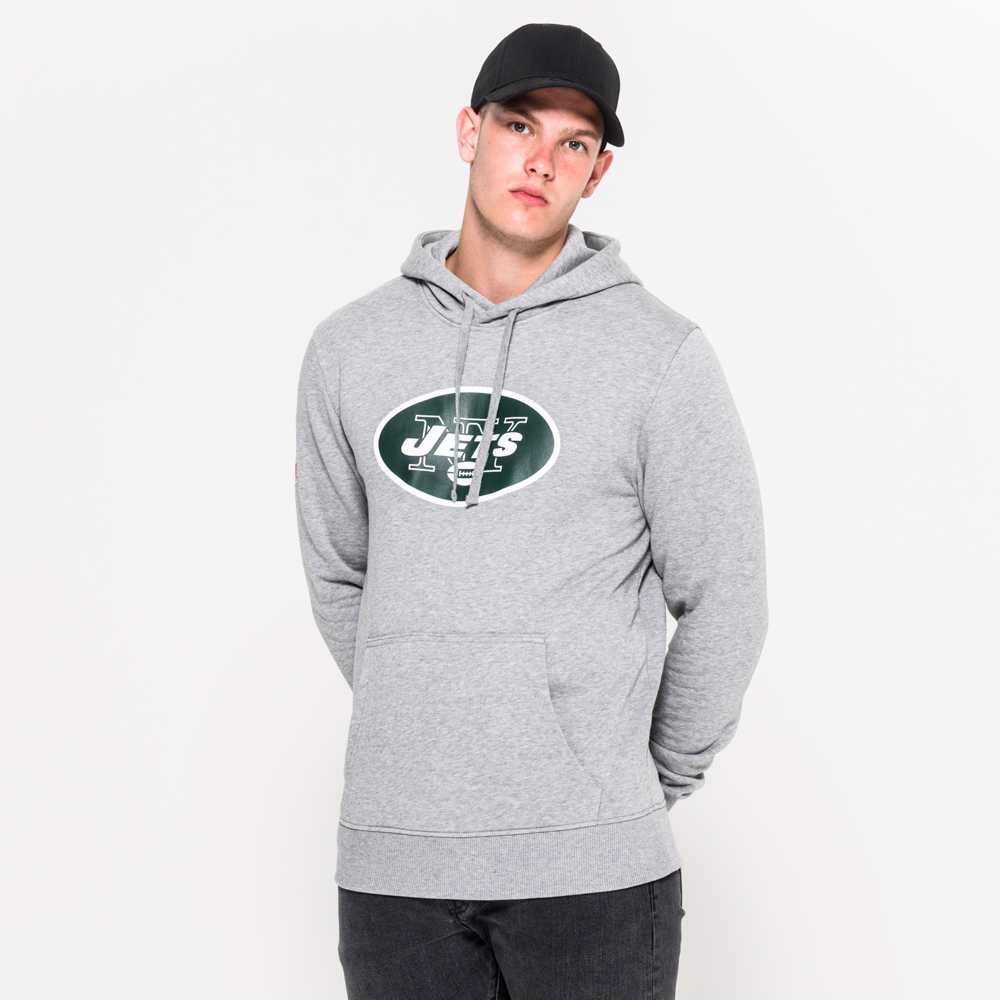 New York Jets Team Logo Grey Hoodie