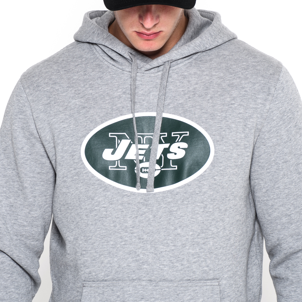 New York Jets Team Logo Grey Hoodie
