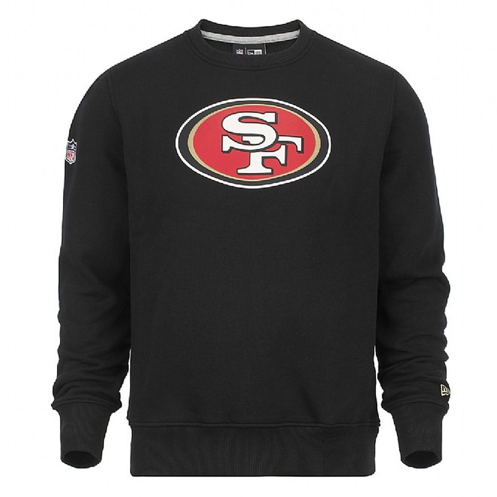 Sweat ras du cou San Francisco 49ers noir avec logo de l'équipe