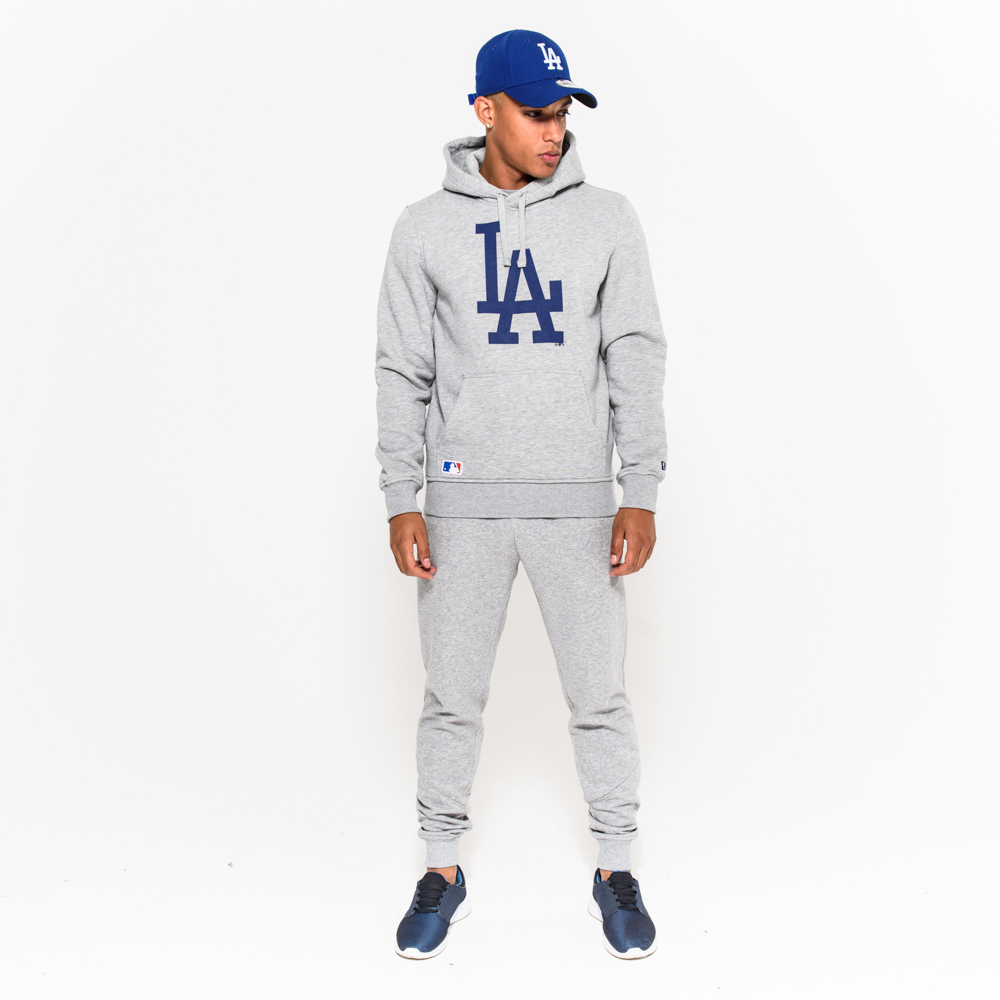 LA Dodgers MLB Team Logo Grey Hoodie
