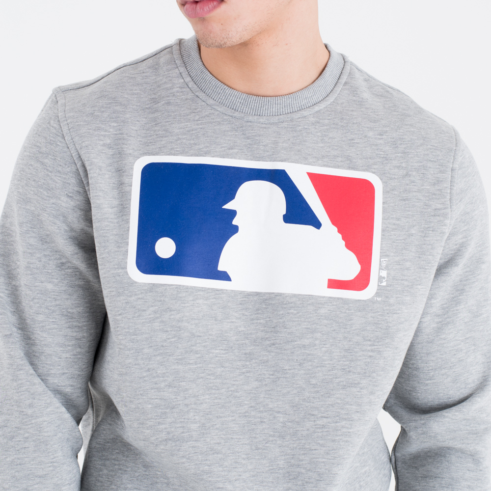 MLB Logo Grey Crew Neck Sweatshirt