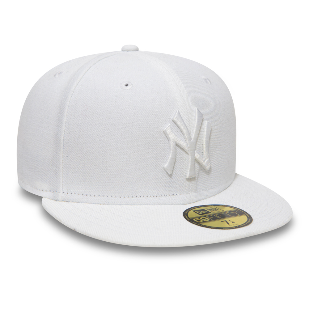NY Yankees Blanco sobre Blanco 59FIFTY