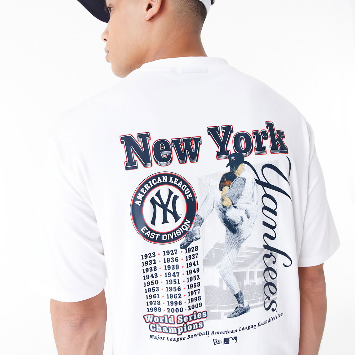 Camiseta Béisbol Hombre MLB Fielder Jersey New York Yankees Blanco/Azul