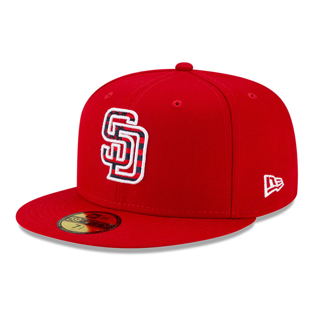 Cappellino 59FIFTY MLB 4th July dei San Diego Padres rosso