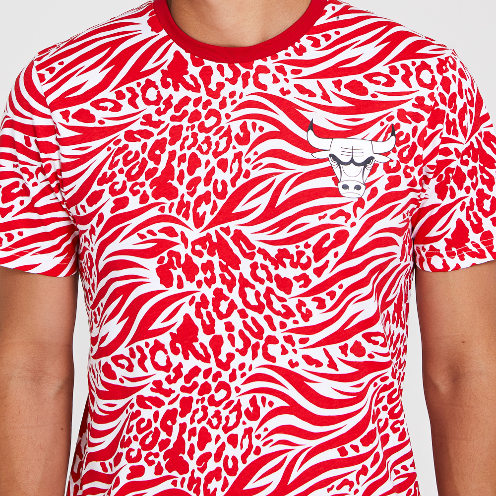 T-shirt imprimé Chicago Bulls rouge