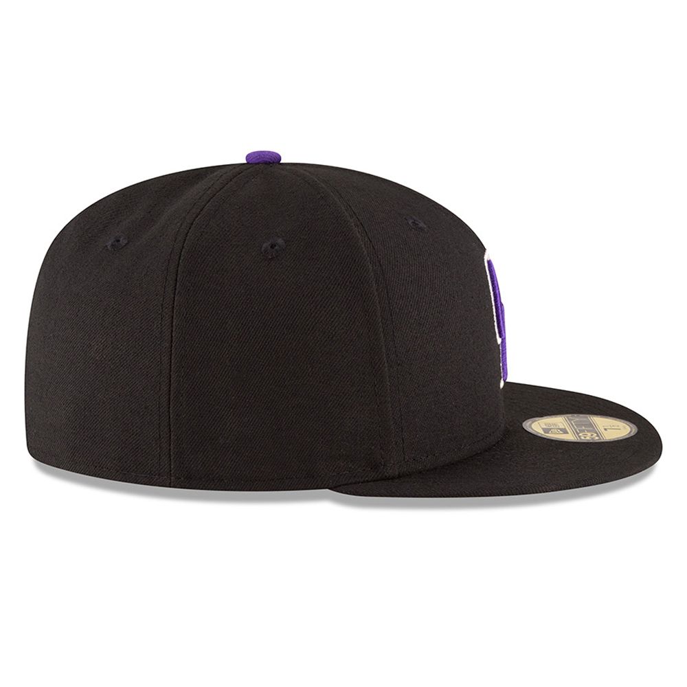 Casquette Colorado Rockies Authentic On-Field Game 59FIFTY noir