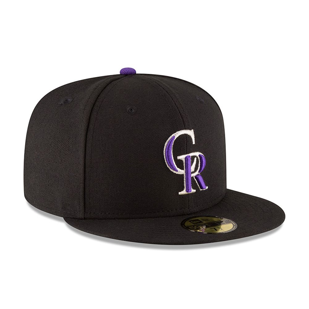 Gorra Colorado Rockies Authentic On-Field Game 59FIFTY, negro